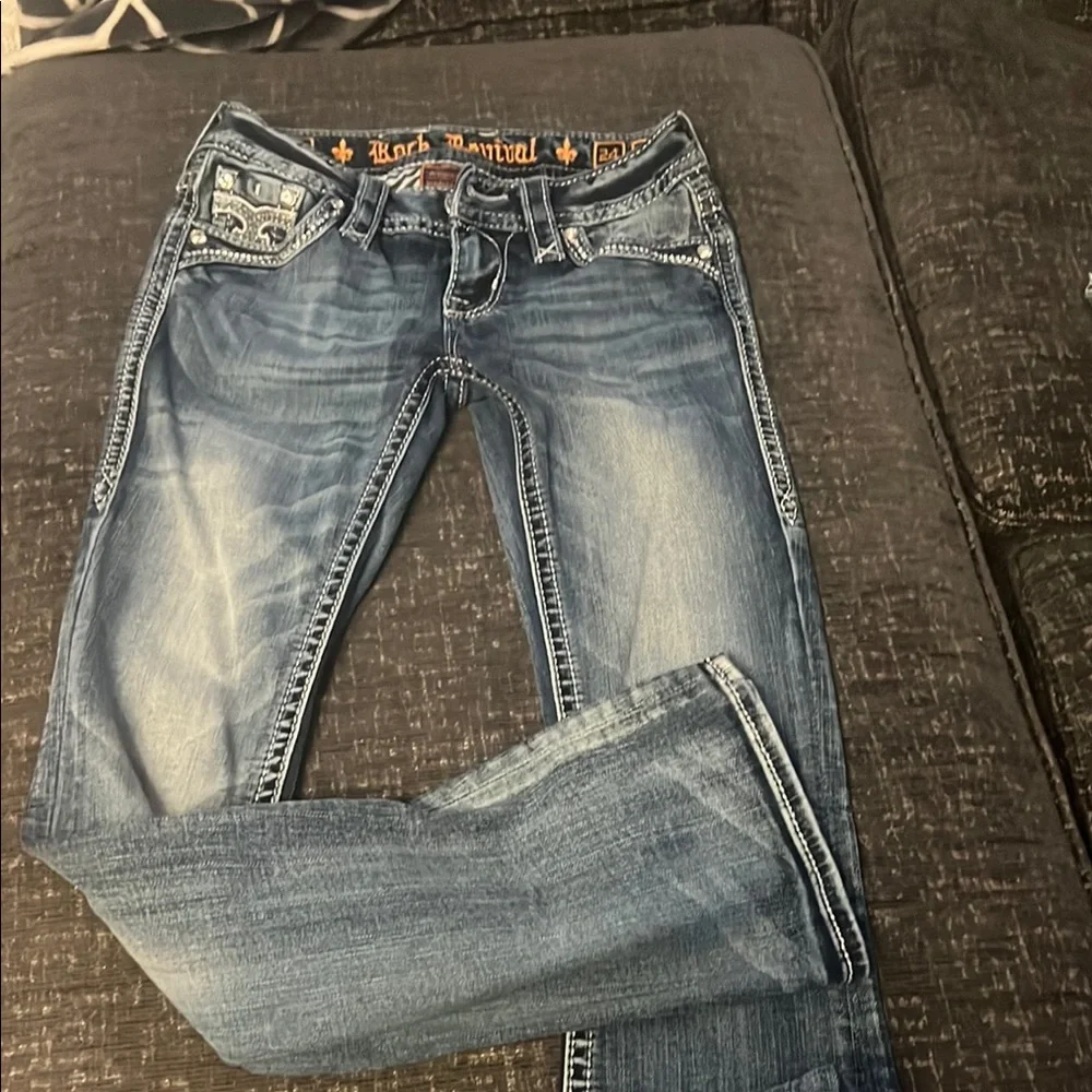 Rock Revival Blue Boot Cut Jeans - Picture 4 of 5